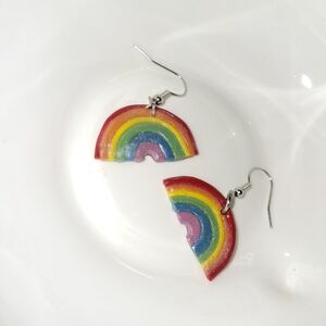 Rainbow Arc Dangle Earrings - Multicolor Women Jewelry